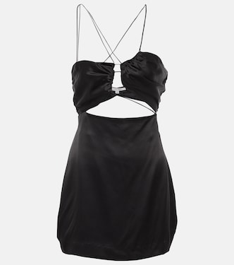 Asymmetrical silk satin minidress | The Sei