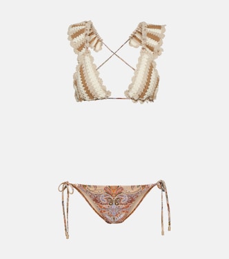 Bikini Devi de croché estampado | Zimmermann