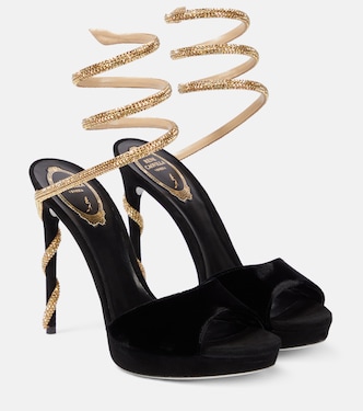 Embellished velvet sandals | Rene Caovilla