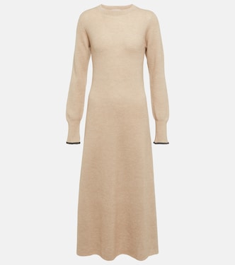 Midikleid aus Alpakawolle und Baumwolle | Brunello Cucinelli