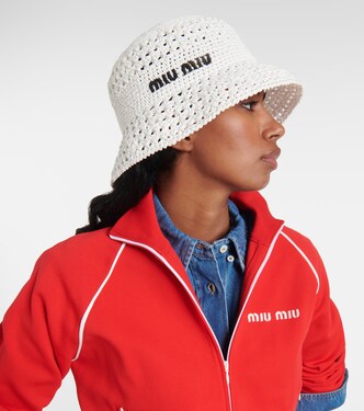Cappello da pescatore in crochet | Miu Miu