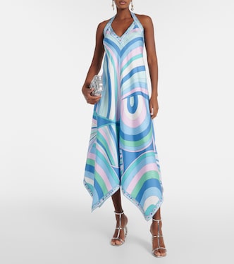Abito lungo Iride in twill di seta | Pucci