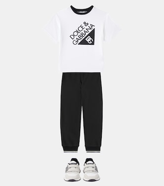 T-shirt imprimé en coton à logo | Dolce&Gabbana Kids