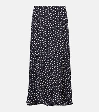 Falda midi Areza de tul de lunares | Rixo
