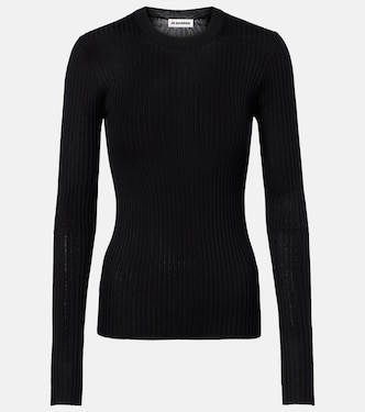 Ribbed-knit silk sweater | Jil Sander