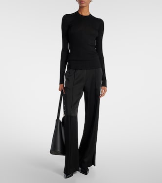 Pullover in maglia di seta a coste | Jil Sander