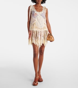 Cascadian floral lace cotton minidress | Zimmermann