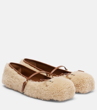 Ballerine Gucci Horsebit in shearling | Gucci