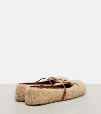Ballerine Gucci Horsebit in shearling | Gucci
