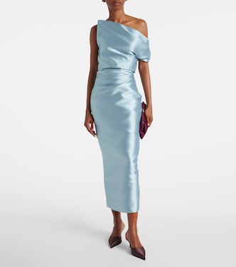 Ellison satin cocktail dress | Solace London