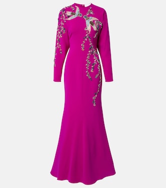 Marla crystal-embellished crêpe gown | Costarellos