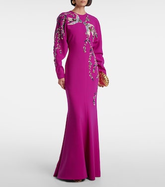 Marla crystal-embellished crêpe gown | Costarellos