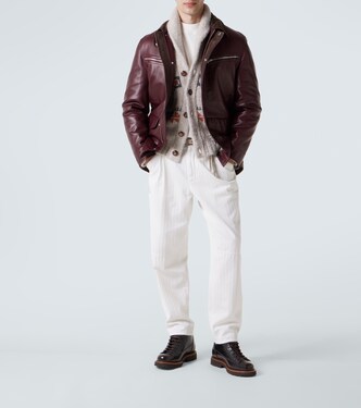 Pantalones rectos de algodón | Brunello Cucinelli
