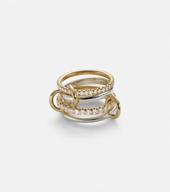 Halley 18kt gold and sterling silver ring with diamonds | Spinelli Kilcollin