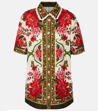 Wonder Rio oversized linen-blend shirt | Farm Rio