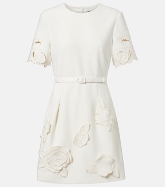 Aurelie belted floral-appliqué minidress | Leo Lin