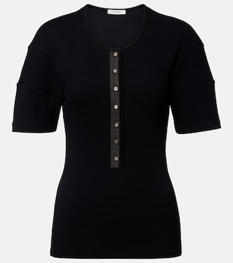 Cotton and linen Henley shirt | Lemaire