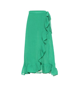 Falda wrap en mezcla de lino | Lisa Marie Fernandez