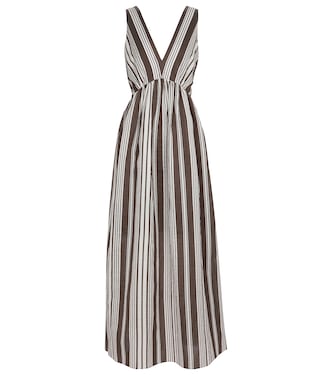 Maxikleid aus Baumwolle und Seide | Brunello Cucinelli