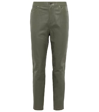 Pantalon Manuela à taille haute en cuir | Rta