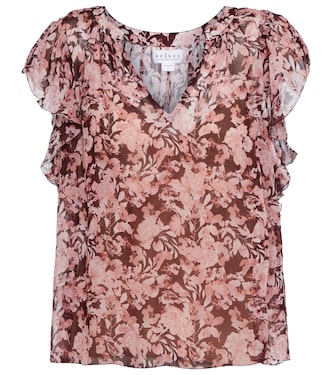 Ruffled floral blouse | Velvet
