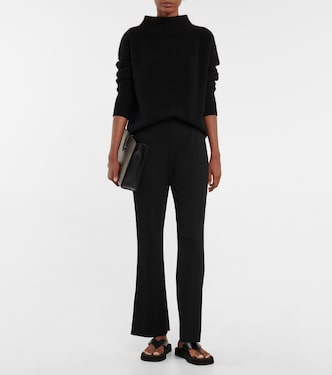 Pantalon évasé raccourci en coton mélangé | Vince