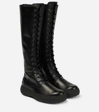 Botas altas de piel con cordones | Tod's