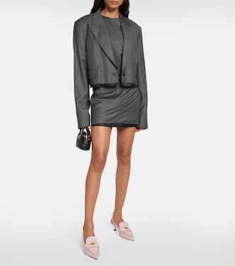 Mocassini slingback in vernice | Miu Miu