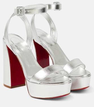 Movida Sabina metallic leather platform sandals | Christian Louboutin