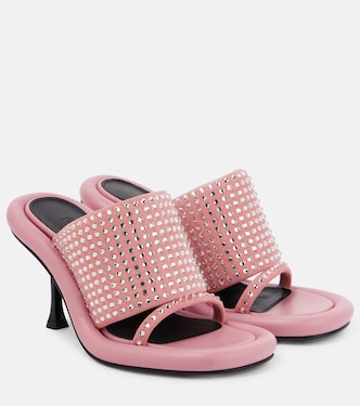 Mules Bumper-Tube en cuir à ornements | JW Anderson