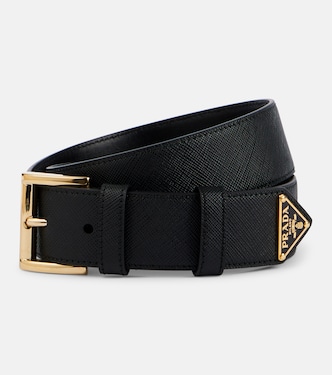 Cintura in pelle con logo | Prada