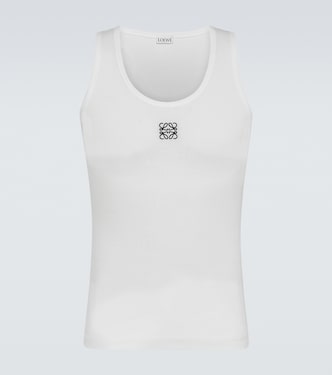 Anagram cotton-blend jersey tank top | Loewe
