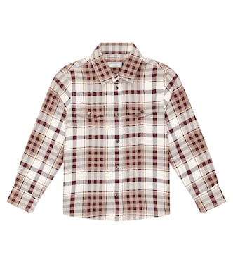 Checked cotton flannel shirt | Brunello Cucinelli Kids
