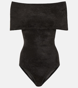 Body in velluto con scollo bardot | Alaïa