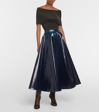 Body in velluto con scollo bardot | Alaïa