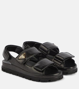 Quilted leather sandals | Prada