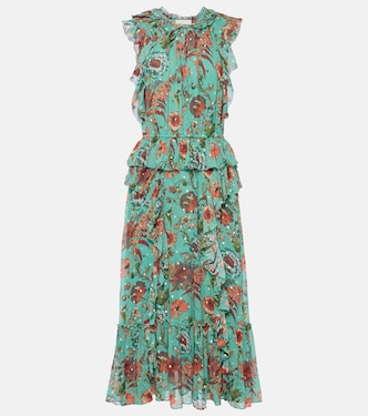 Robe midi Adrienne en soie mélangée | Ulla Johnson