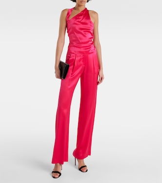 One-shoulder silk top | The Sei