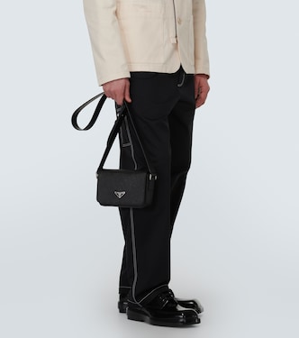 Sac en cuir Saffiano à logo | Prada