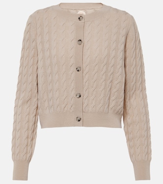 Cable-knit wool and cashmere cardigan | Jardin des Orangers