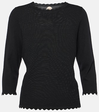 Top de lana virgen festoneado | Jardin des Orangers