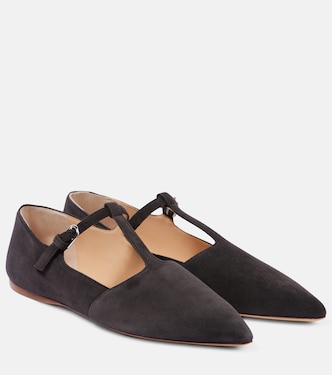 Mary-Jane-Ballerinas Lola aus Veloursleder | Gabriela Hearst