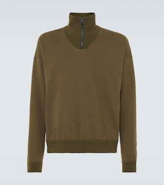 Cotton and cashmere half-zip sweater | Loro Piana