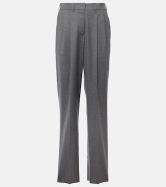 Pantaloni regular in flanella di lana | Stella McCartney