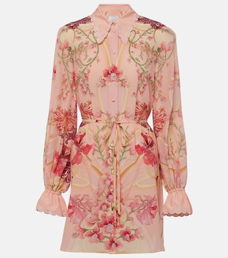 Embellished floral silk shirt dress | Camilla