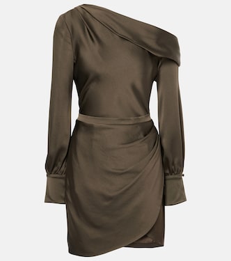 Robe Cameron asymétrique en satin | Simkhai