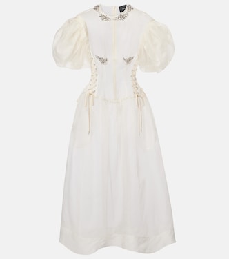 Robe longue en soie à ornements | Simone Rocha