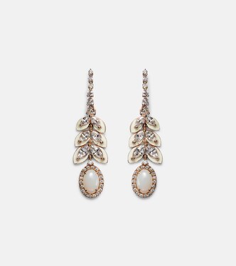 Orecchini in oro 18kt con opale e diamanti | Kamyen