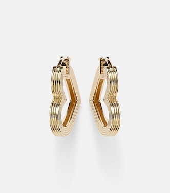 Boucles d'oreilles Flutted Heart en or 14 ct | Sydney Evan