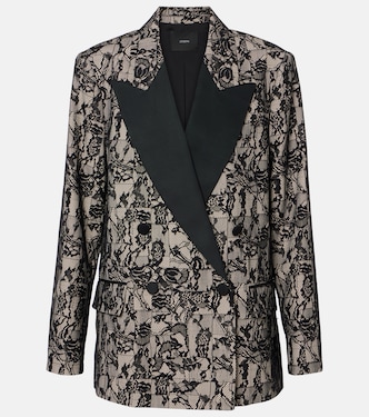 Jaden patchwork lace-trimmed blazer | Joseph